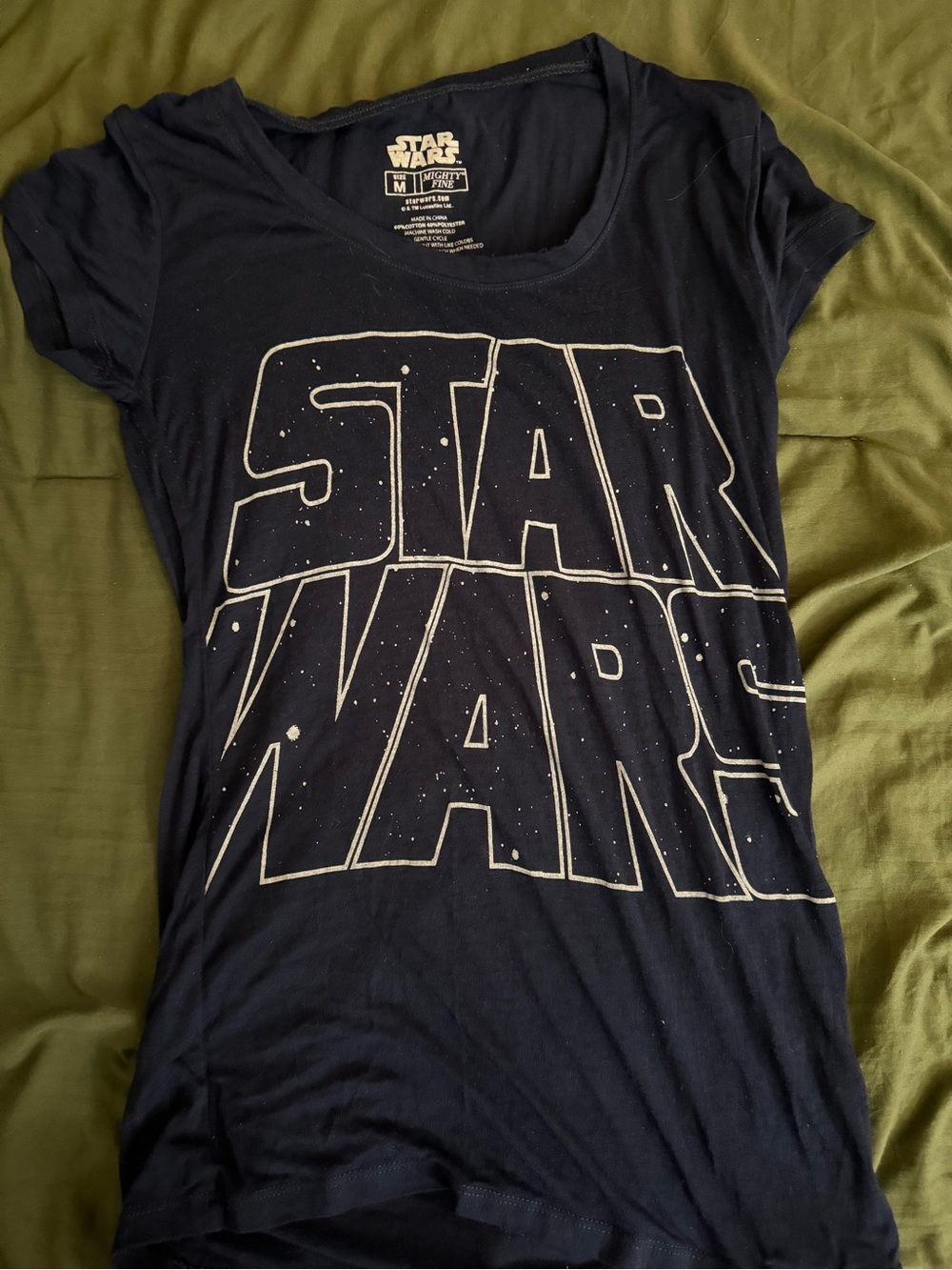 Star Wars Navy Blue Tee with White Print - Mighty Fine